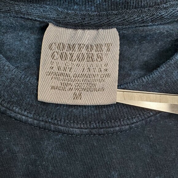 Comfort Colors Dark Blue Stone Washed Design Front Pocket Cotton Medium T Shirt - Picture 5 of 6